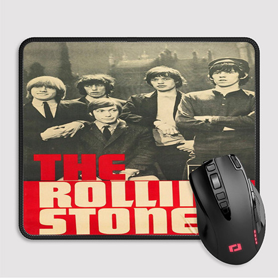 Pastele The Rolling Stones Vintage Custom Mouse Pad Awesome Personalized Printed Computer Mouse Pad Desk Mat PC Computer Laptop Game keyboard Pad Premium Non Slip Rectangle Gaming Mouse Pad