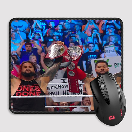 Pastele The Usos WWE Wrestle Mania Custom Mouse Pad Awesome Personalized Printed Computer Mouse Pad Desk Mat PC Computer Laptop Game keyboard Pad Premium Non Slip Rectangle Gaming Mouse Pad
