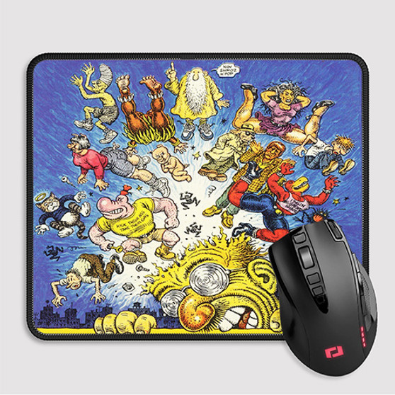 Pastele The World According Crumb Custom Mouse Pad Awesome Personalized Printed Computer Mouse Pad Desk Mat PC Computer Laptop Game keyboard Pad Premium Non Slip Rectangle Gaming Mouse Pad