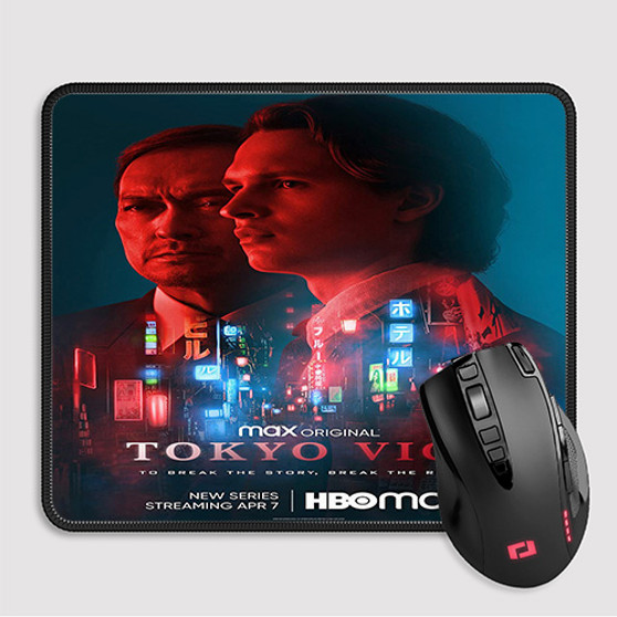 Pastele Tokyo Vice Custom Mouse Pad Awesome Personalized Printed Computer Mouse Pad Desk Mat PC Computer Laptop Game keyboard Pad Premium Non Slip Rectangle Gaming Mouse Pad