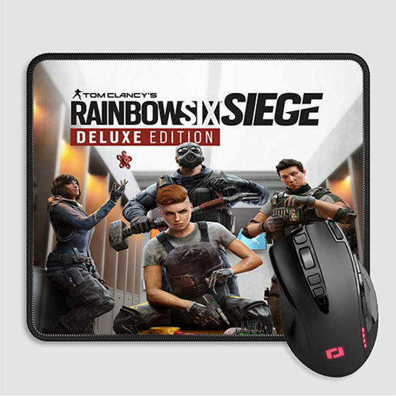 Pastele Tom Clancy s Rainbow Six Siege Custom Mouse Pad Awesome Personalized Printed Computer Mouse Pad Desk Mat PC Computer Laptop Game keyboard Pad Premium Non Slip Rectangle Gaming Mouse Pad