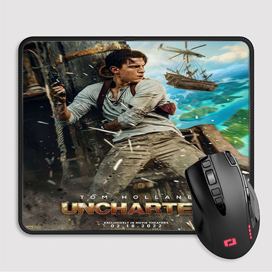 Pastele Tom Holland Uncharted Custom Mouse Pad Awesome Personalized Printed Computer Mouse Pad Desk Mat PC Computer Laptop Game keyboard Pad Premium Non Slip Rectangle Gaming Mouse Pad