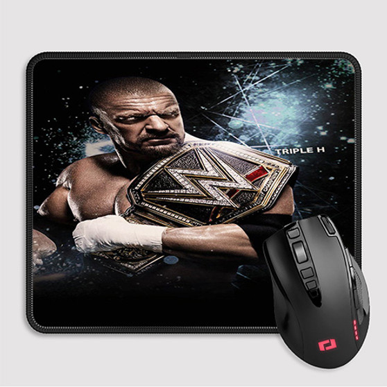 Pastele Triple H WWE Custom Mouse Pad Awesome Personalized Printed Computer Mouse Pad Desk Mat PC Computer Laptop Game keyboard Pad Premium Non Slip Rectangle Gaming Mouse Pad