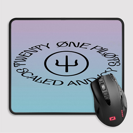 Pastele Twennty One Pilots Scaled and Icy Custom Mouse Pad Awesome Personalized Printed Computer Mouse Pad Desk Mat PC Computer Laptop Game keyboard Pad Premium Non Slip Rectangle Gaming Mouse Pad