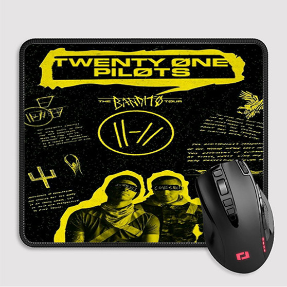 Pastele Twenty One Pilots The Bandito Custom Mouse Pad Awesome Personalized Printed Computer Mouse Pad Desk Mat PC Computer Laptop Game keyboard Pad Premium Non Slip Rectangle Gaming Mouse Pad