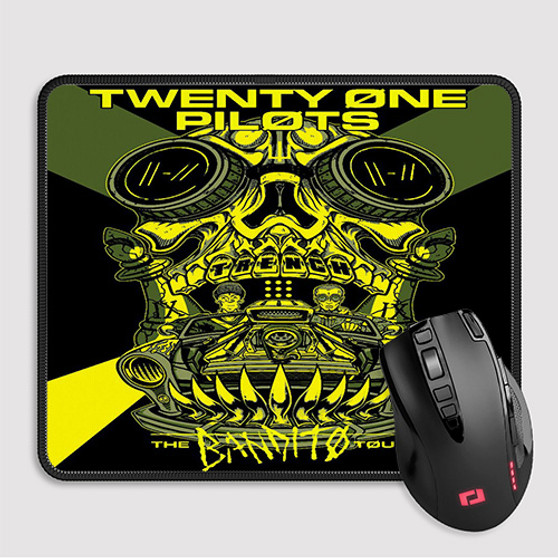 Pastele Twenty One Pilots The Bandito Tour Custom Mouse Pad Awesome Personalized Printed Computer Mouse Pad Desk Mat PC Computer Laptop Game keyboard Pad Premium Non Slip Rectangle Gaming Mouse Pad