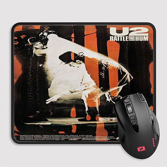 Pastele U2 Battle And Hum Custom Mouse Pad Awesome Personalized Printed Computer Mouse Pad Desk Mat PC Computer Laptop Game keyboard Pad Premium Non Slip Rectangle Gaming Mouse Pad