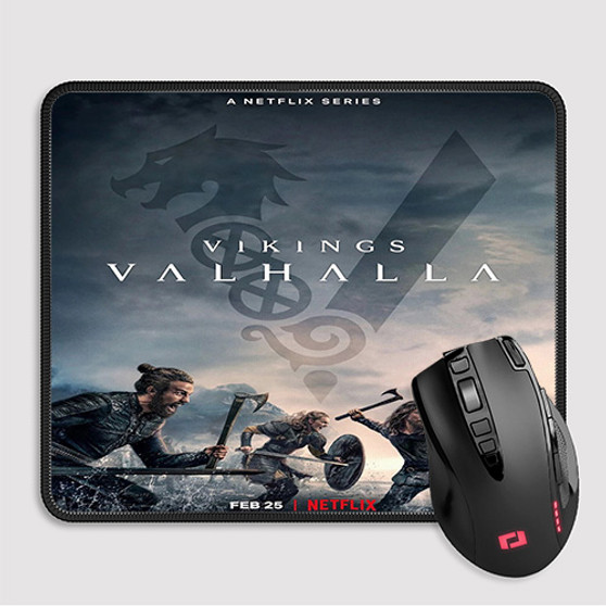 Pastele Vikings Valhalla Custom Mouse Pad Awesome Personalized Printed Computer Mouse Pad Desk Mat PC Computer Laptop Game keyboard Pad Premium Non Slip Rectangle Gaming Mouse Pad