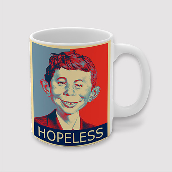 Pastele Alfred E Neuman Hopeless Custom Ceramic Mug Awesome Personalized Printed 11oz 15oz 20oz Ceramic Cup Coffee Tea Milk Drink Bistro Wine Travel Party White Mugs With Grip Handle