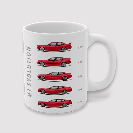 Pastele BMW M3 Evolution Custom Ceramic Mug Awesome Personalized Printed 11oz 15oz 20oz Ceramic Cup Coffee Tea Milk Drink Bistro Wine Travel Party White Mugs With Grip Handle