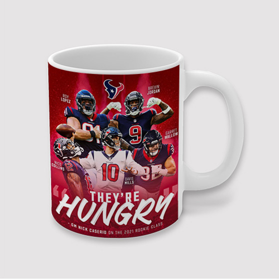 Pastele Houston Texans NFL 2022 Custom Ceramic Mug Awesome Personalized Printed 11oz 15oz 20oz Ceramic Cup Coffee Tea Milk Drink Bistro Wine Travel Party White Mugs With Grip Handle