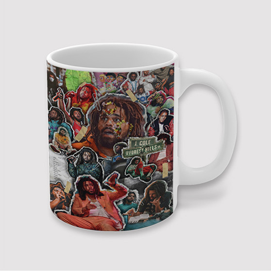 Pastele J Cole Collage Custom Ceramic Mug Awesome Personalized Printed 11oz 15oz 20oz Ceramic Cup Coffee Tea Milk Drink Bistro Wine Travel Party White Mugs With Grip Handle