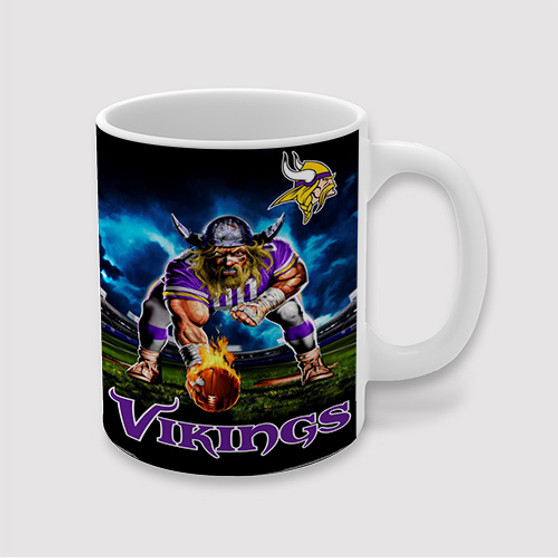 Pastele Minnesota Vikings NFL 2022 Custom Ceramic Mug Awesome Personalized Printed 11oz 15oz 20oz Ceramic Cup Coffee Tea Milk Drink Bistro Wine Travel Party White Mugs With Grip Handle