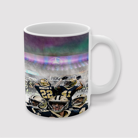 Pastele New Orleans Saints NFL 2022 Custom Ceramic Mug Awesome Personalized Printed 11oz 15oz 20oz Ceramic Cup Coffee Tea Milk Drink Bistro Wine Travel Party White Mugs With Grip Handle