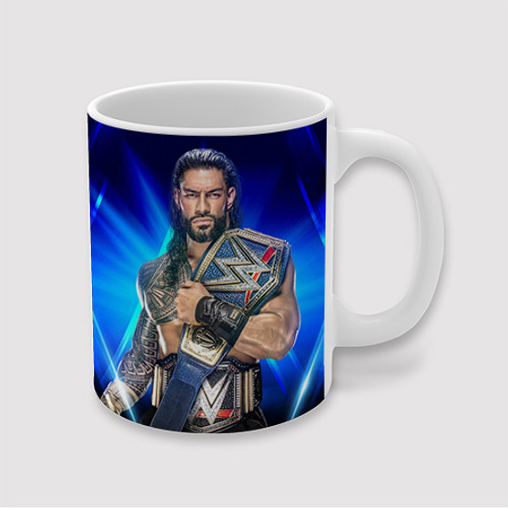 Pastele Roman Reigns WWE Wrestle Mania Custom Ceramic Mug Awesome Personalized Printed 11oz 15oz 20oz Ceramic Cup Coffee Tea Milk Drink Bistro Wine Travel Party White Mugs With Grip Handle