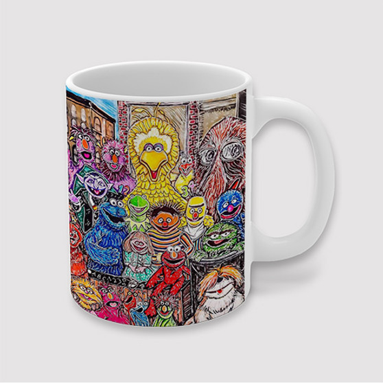 Pastele Sesame Street Art Custom Ceramic Mug Awesome Personalized Printed 11oz 15oz 20oz Ceramic Cup Coffee Tea Milk Drink Bistro Wine Travel Party White Mugs With Grip Handle