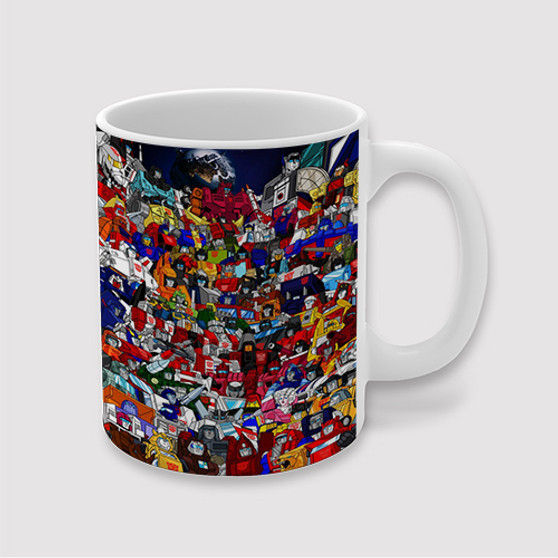 Pastele Transformers G1 Autobots Collage Custom Ceramic Mug Awesome Personalized Printed 11oz 15oz 20oz Ceramic Cup Coffee Tea Milk Drink Bistro Wine Travel Party White Mugs With Grip Handle