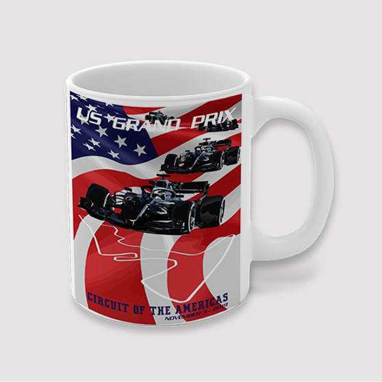 Pastele US Grand Prix Circuit Of The Americas Custom Ceramic Mug Awesome Personalized Printed 11oz 15oz 20oz Ceramic Cup Coffee Tea Milk Drink Bistro Wine Travel Party White Mugs With Grip Handle