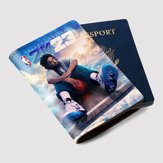 Pastele NBA 2 K23 Dreamer Edition Custom Passport Wallet Case With Credit Card Holder Awesome Personalized PU Leather Travel Trip Vacation Baggage Cover