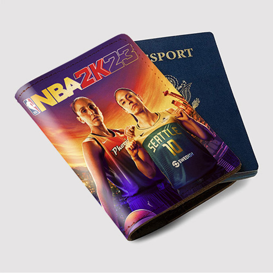 Pastele NBA 2 K23 WNBA Edition Custom Passport Wallet Case With Credit Card Holder Awesome Personalized PU Leather Travel Trip Vacation Baggage Cover