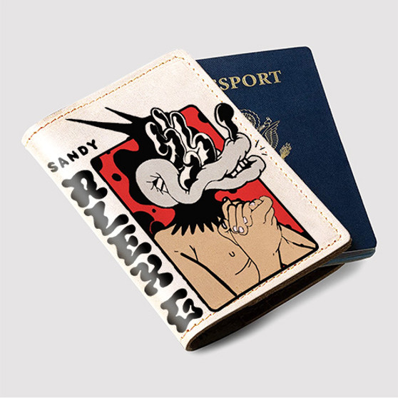 Pastele Sandy Alex G Custom Passport Wallet Case With Credit Card Holder Awesome Personalized PU Leather Travel Trip Vacation Baggage Cover