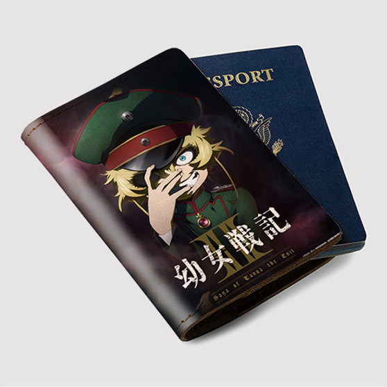 Pastele Youjo Senki II jpeg Custom Passport Wallet Case With Credit Card Holder Awesome Personalized PU Leather Travel Trip Vacation Baggage Cover