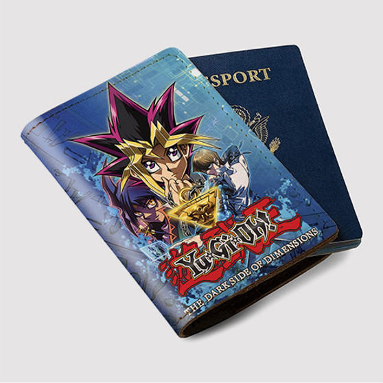 Pastele Yugioh The Darkside Of Dimensions Custom Passport Wallet Case With Credit Card Holder Awesome Personalized PU Leather Travel Trip Vacation Baggage Cover