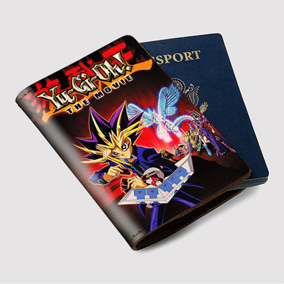 Pastele Yugioh The Movie Custom Passport Wallet Case With Credit Card Holder Awesome Personalized PU Leather Travel Trip Vacation Baggage Cover