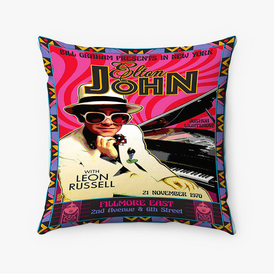 Pastele Elto John New York Custom Pillow Case Awesome Personalized Spun Polyester Square Pillow Cover Decorative Cushion Bed Sofa Throw Pillow Home Decor