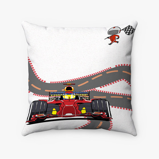 Pastele F1 Grand Prix Racing Custom Pillow Case Awesome Personalized Spun Polyester Square Pillow Cover Decorative Cushion Bed Sofa Throw Pillow Home Decor