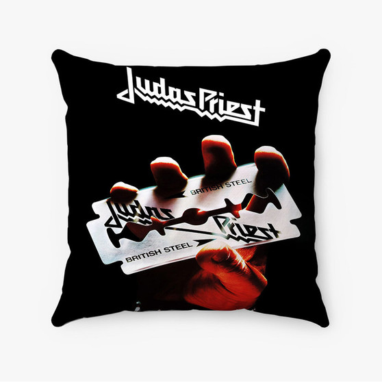 Pastele Judas Priest British Steel Custom Pillow Case Awesome Personalized Spun Polyester Square Pillow Cover Decorative Cushion Bed Sofa Throw Pillow Home Decor