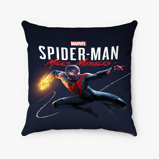 Pastele Marvel s Spider Man Miles Morales Custom Pillow Case Awesome Personalized Spun Polyester Square Pillow Cover Decorative Cushion Bed Sofa Throw Pillow Home Decor