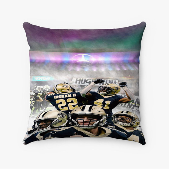 Pastele New Orleans Saints NFL 2022 Custom Pillow Case Awesome Personalized Spun Polyester Square Pillow Cover Decorative Cushion Bed Sofa Throw Pillow Home Decor