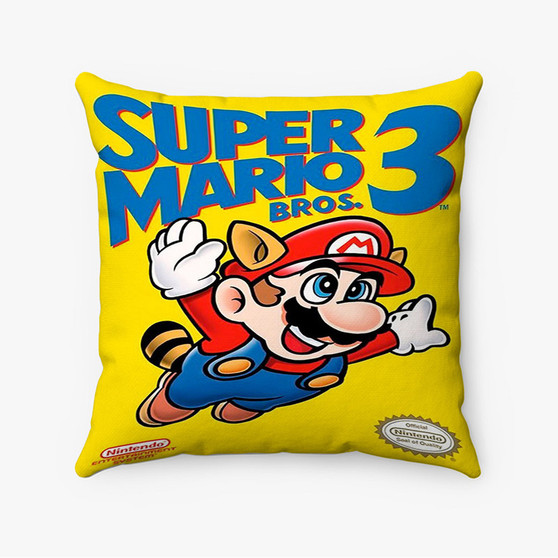 Pastele Super Mario Bros 3 Nintendo Custom Pillow Case Awesome Personalized Spun Polyester Square Pillow Cover Decorative Cushion Bed Sofa Throw Pillow Home Decor