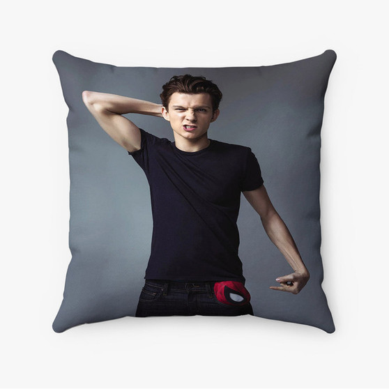 Pastele Tom Holland Custom Pillow Case Awesome Personalized Spun Polyester Square Pillow Cover Decorative Cushion Bed Sofa Throw Pillow Home Decor