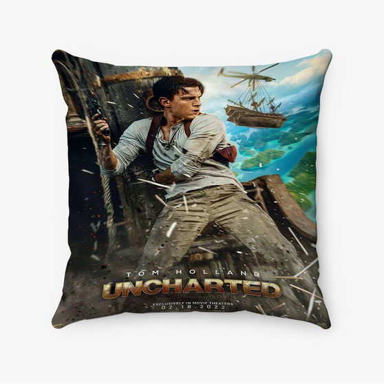 Pastele Tom Holland Uncharted Custom Pillow Case Awesome Personalized Spun Polyester Square Pillow Cover Decorative Cushion Bed Sofa Throw Pillow Home Decor