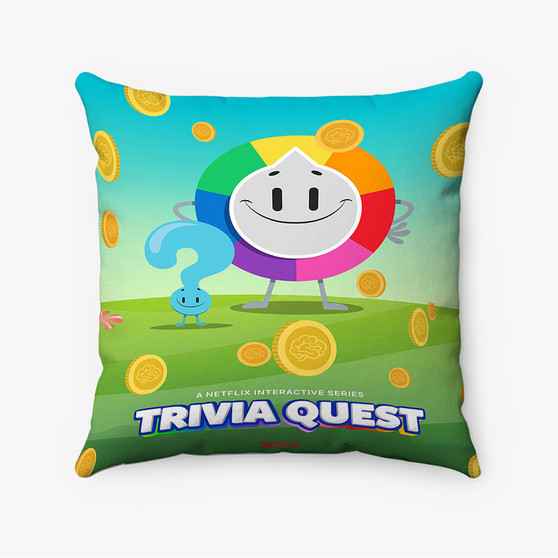 Pastele Trivia Quest Custom Pillow Case Awesome Personalized Spun Polyester Square Pillow Cover Decorative Cushion Bed Sofa Throw Pillow Home Decor