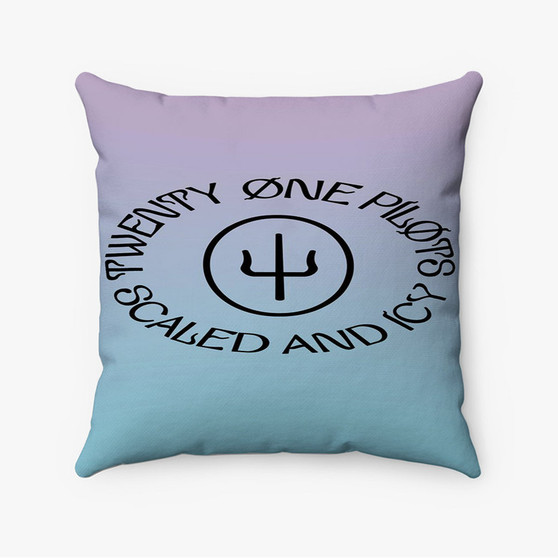 Pastele Twennty One Pilots Scaled and Icy Custom Pillow Case Awesome Personalized Spun Polyester Square Pillow Cover Decorative Cushion Bed Sofa Throw Pillow Home Decor