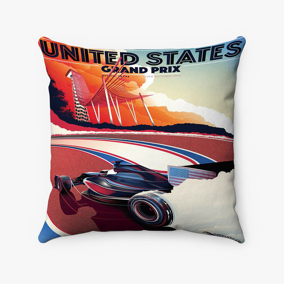 Pastele United States Grand Prix 2016 Custom Pillow Case Awesome Personalized Spun Polyester Square Pillow Cover Decorative Cushion Bed Sofa Throw Pillow Home Decor