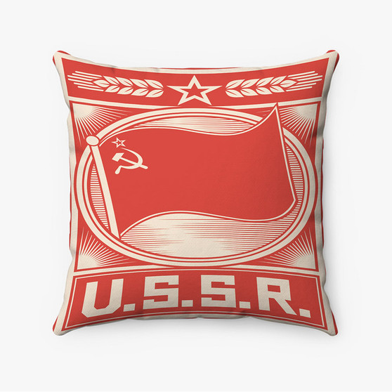 Pastele USSR Poster Custom Pillow Case Awesome Personalized Spun Polyester Square Pillow Cover Decorative Cushion Bed Sofa Throw Pillow Home Decor