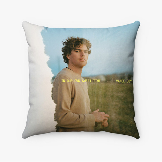 Pastele Vance Joy In Our Own Sweet Time Custom Pillow Case Awesome Personalized Spun Polyester Square Pillow Cover Decorative Cushion Bed Sofa Throw Pillow Home Decor