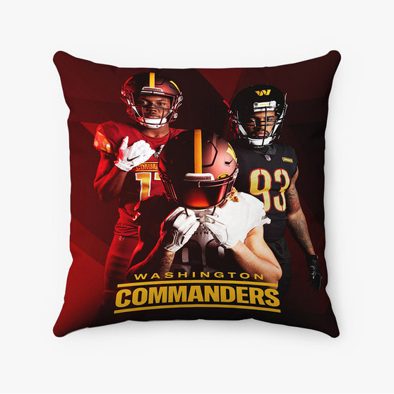 Pastele Washington Commanders NFL 2022 Custom Pillow Case Awesome Personalized Spun Polyester Square Pillow Cover Decorative Cushion Bed Sofa Throw Pillow Home Decor