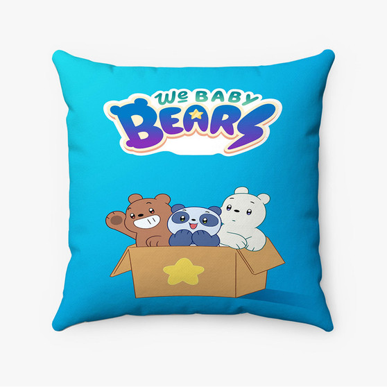 Pastele We Baby Bears Custom Pillow Case Awesome Personalized Spun Polyester Square Pillow Cover Decorative Cushion Bed Sofa Throw Pillow Home Decor