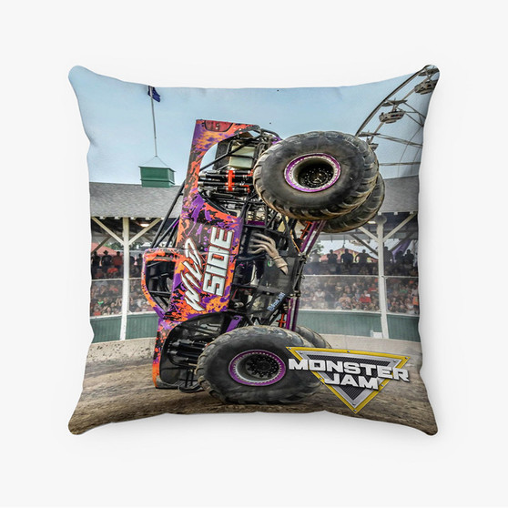 Pastele Wild Side Monster Truck Custom Pillow Case Awesome Personalized Spun Polyester Square Pillow Cover Decorative Cushion Bed Sofa Throw Pillow Home Decor
