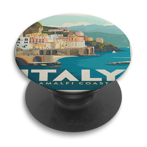 Pastele Amalfi Coast Italy Custom PopSockets Awesome Personalized Phone Grip Holder Pop Up Stand Out Mount Grip Standing Pods Apple iPhone Samsung Google Asus Sony Phone Accessories