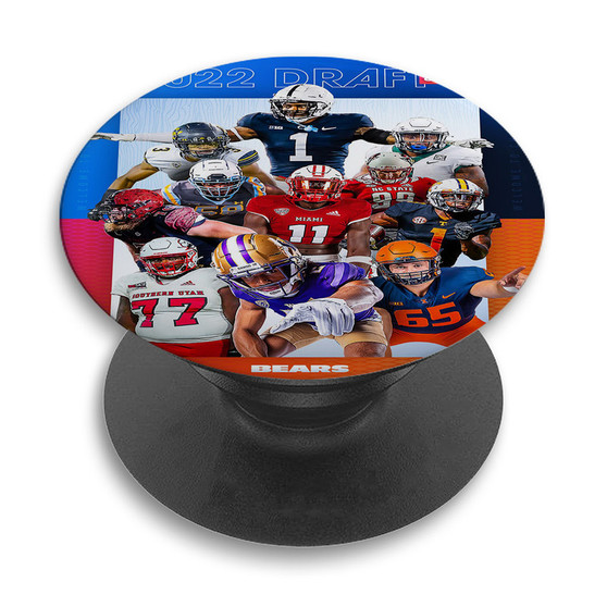 Pastele Chicago Bears NFL 2022 Custom PopSockets Awesome Personalized Phone Grip Holder Pop Up Stand Out Mount Grip Standing Pods Apple iPhone Samsung Google Asus Sony Phone Accessories