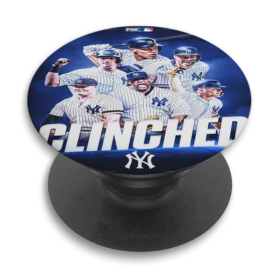 Pastele Clinched New York Yankees Custom PopSockets Awesome Personalized Phone Grip Holder Pop Up Stand Out Mount Grip Standing Pods Apple iPhone Samsung Google Asus Sony Phone Accessories