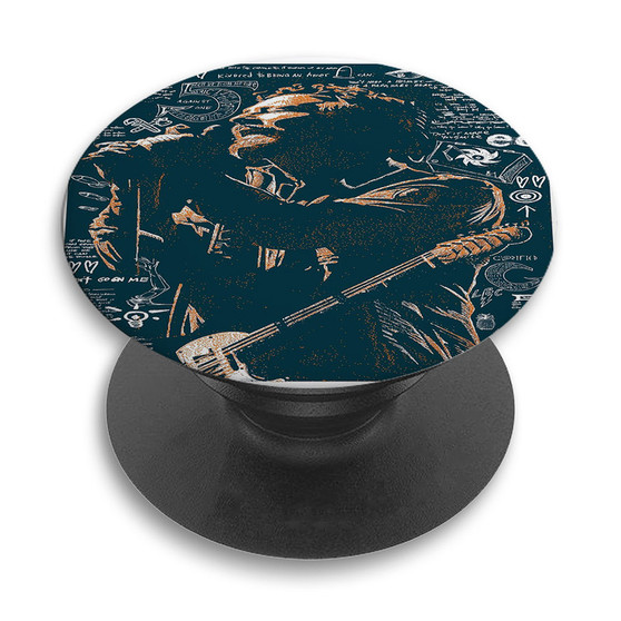 Pastele Eddie Vedder Custom PopSockets Awesome Personalized Phone Grip Holder Pop Up Stand Out Mount Grip Standing Pods Apple iPhone Samsung Google Asus Sony Phone Accessories