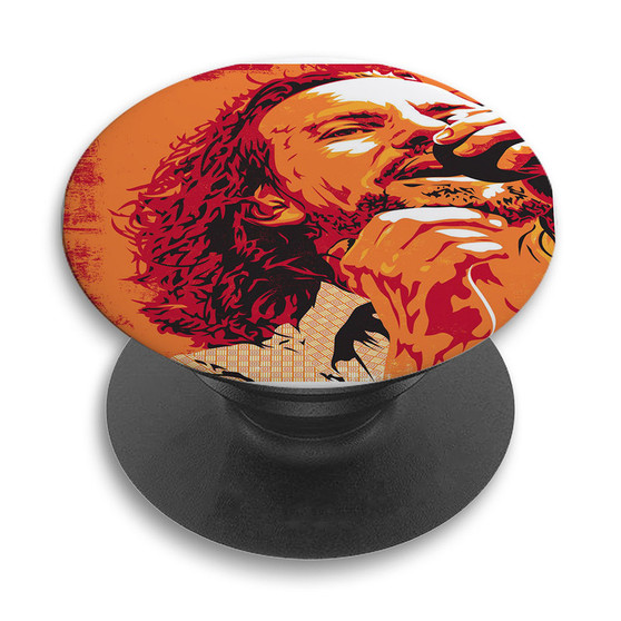 Pastele Eddie Vedder Pearl Jam Custom PopSockets Awesome Personalized Phone Grip Holder Pop Up Stand Out Mount Grip Standing Pods Apple iPhone Samsung Google Asus Sony Phone Accessories