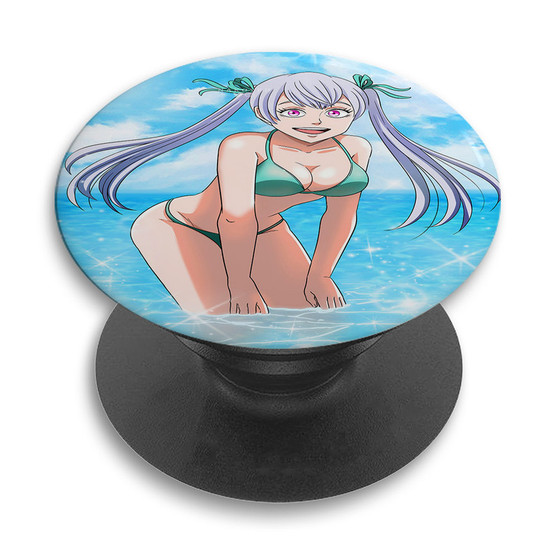 Pastele Noelle Silva Black Clover Sword of The Wizard King Custom PopSockets Awesome Personalized Phone Grip Holder Pop Up Stand Out Mount Grip Standing Pods Apple iPhone Samsung Google Asus Sony Phone Accessories